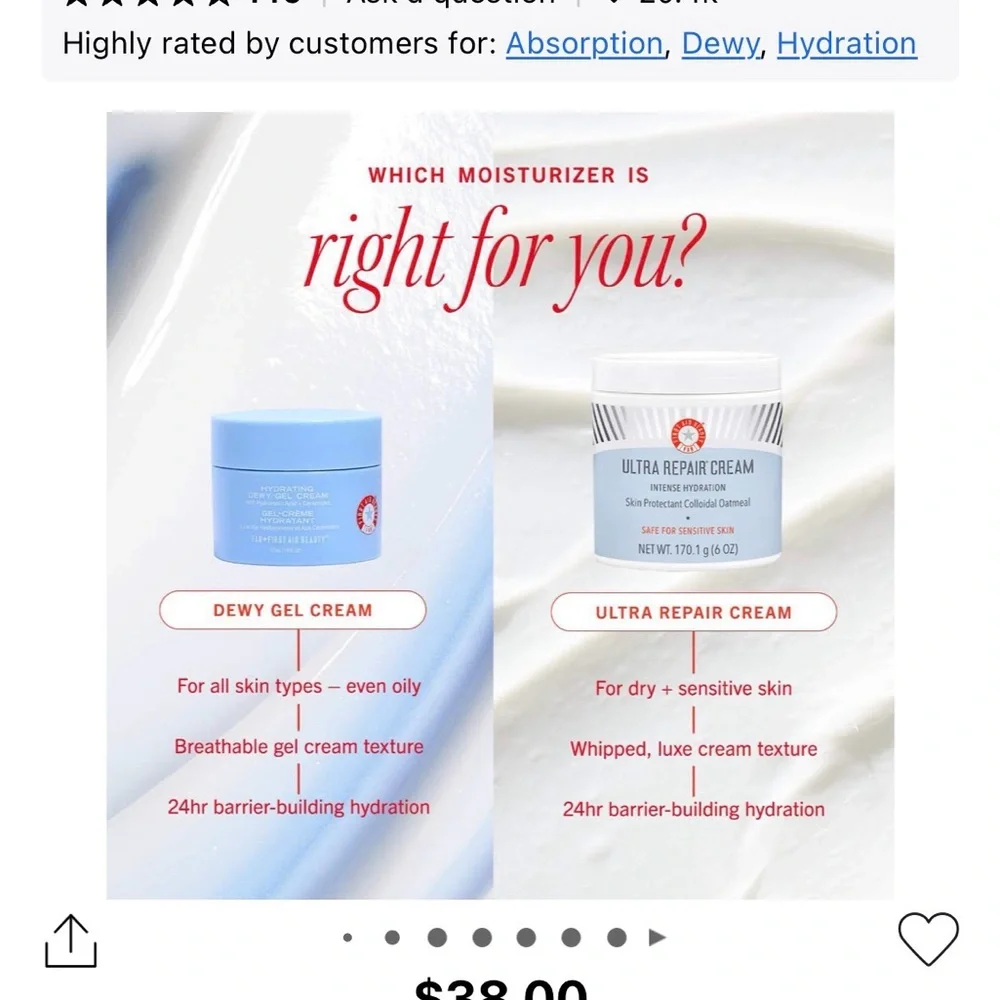 First Aid Beauty Ultra Repair and Hydrating Dewy Gel Cream Set